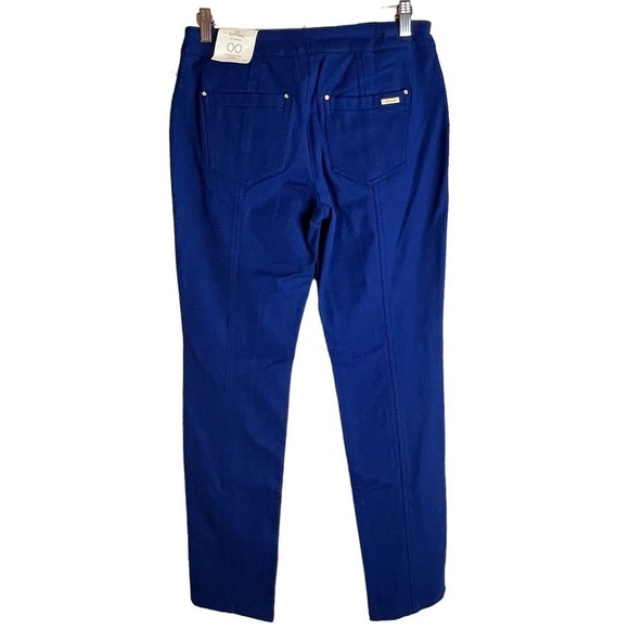 CHICO'S SO SLIMMING STRAIGHT LEG PULL ON PANTS IN BLUE NWT WOMEN'S SIZE XS - Picture 2 of 11